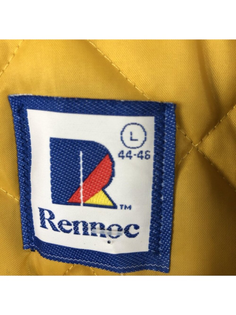 Rennoc Jacket Mens Large Blue Wool Varsity Snap Front Quilted Lined Bomber - Picture 5 of 16
